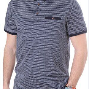 Ted Baker of London Polo Blue White Mens Size 5 XL